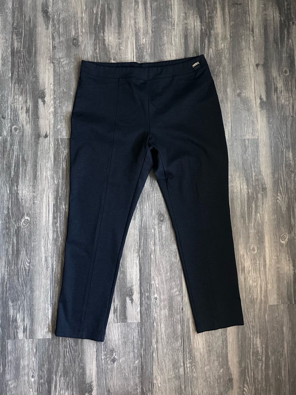 Calvin Klein Pull-on High Rise Tapered Spandex Trousers Women’s Size XL Gray
